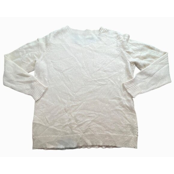 Woolrich Cable Knit Sweater Fisherman XL Ivory Wool Mohair GORP Cozy - Picture 6 of 7